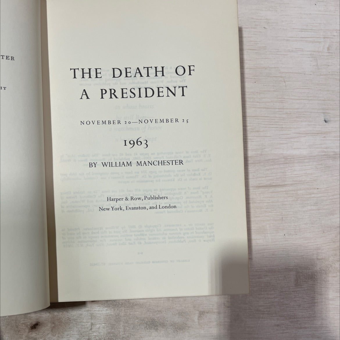 the death of a president book, by william manchester, 1967 Hardcover, Vintage image 2