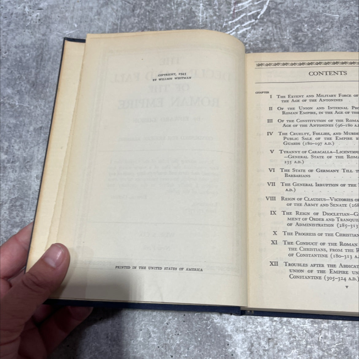 the decline and fall of the roman empire condensed for modern reading book, by edward gibbon, 1943 Hardcover image 3