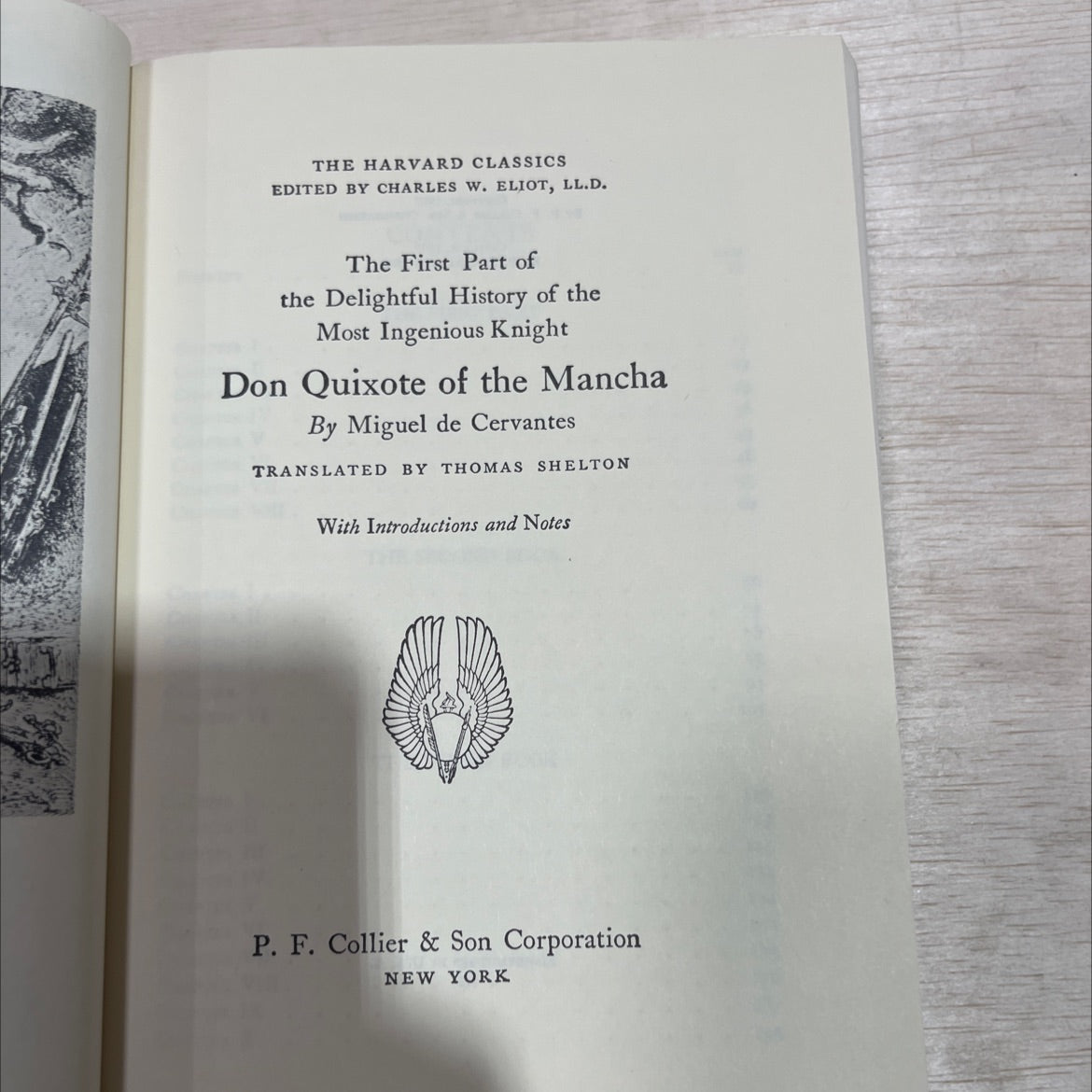 the delightful history of the most ingenious knight don quixote of the mancha book, by miguel de cervantes, 1937 Leather image 2