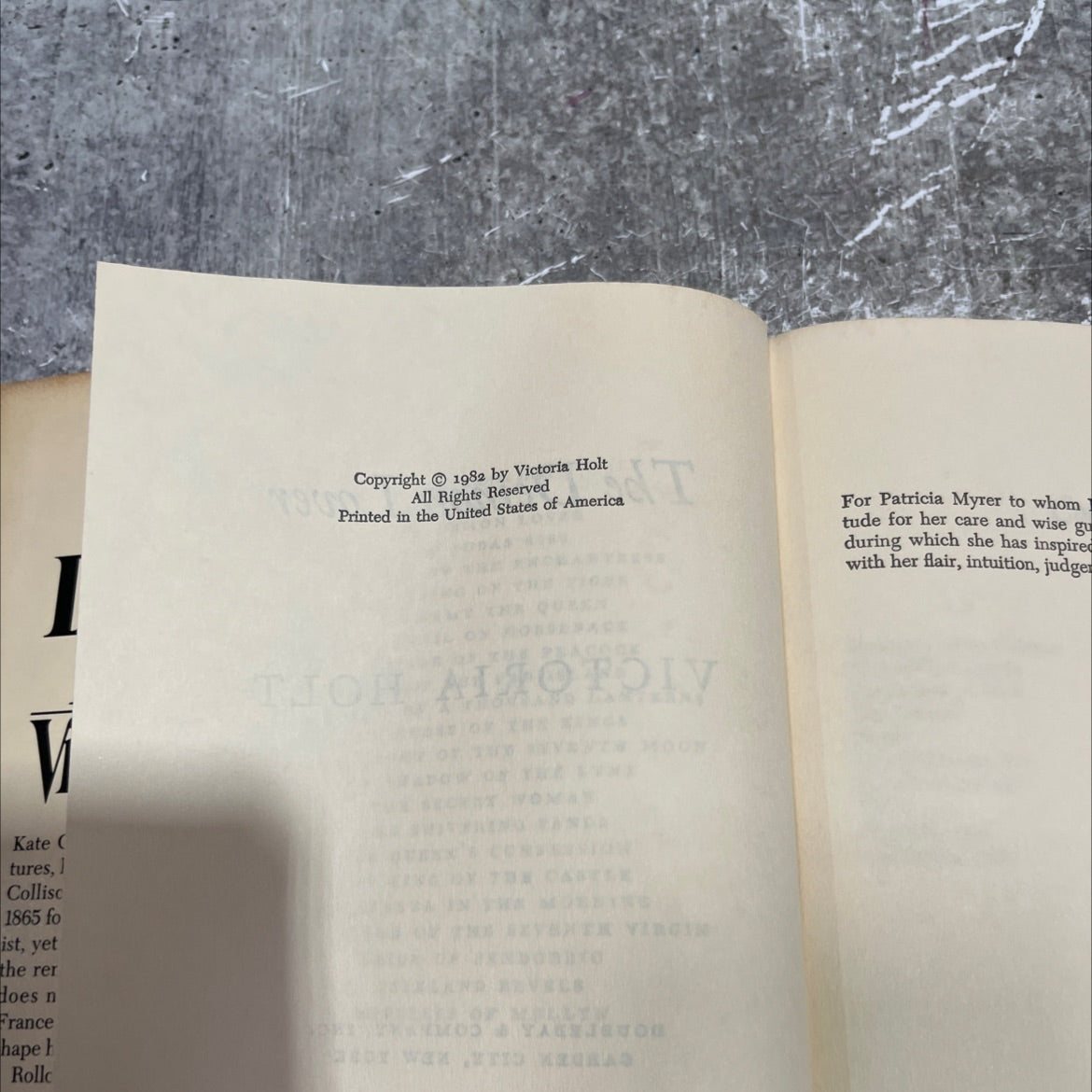 the demon lover book, by victoria holt, 1982 Hardcover image 3