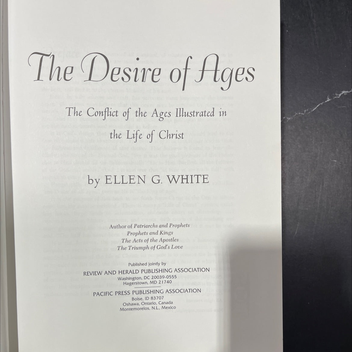 the desire of ages the conflict of the ages illustrated in the life of christ book, by ellen g. white, 1964 Hardcover image 2