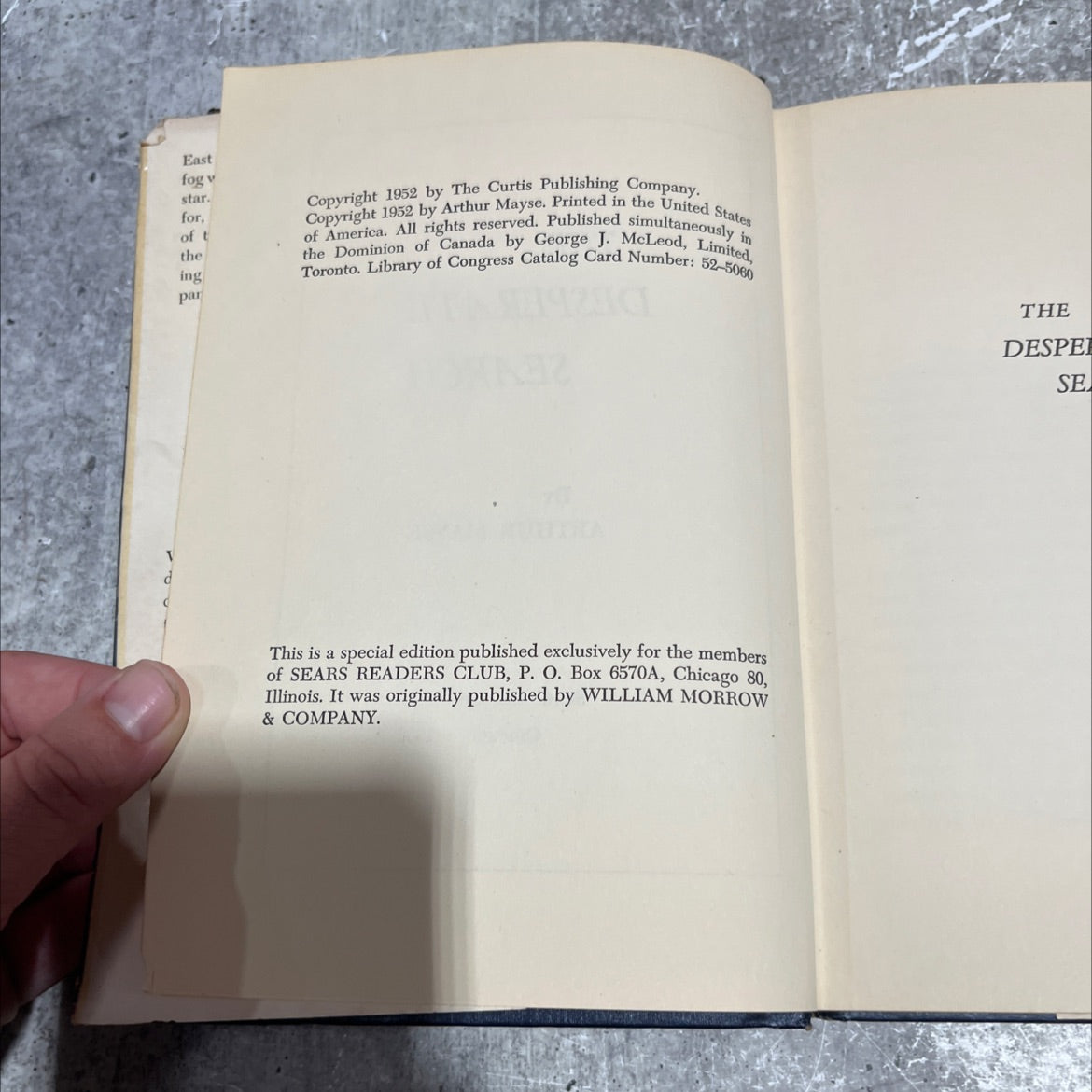 the desperate search book, by arthur mayse, 1952 Hardcover image 3