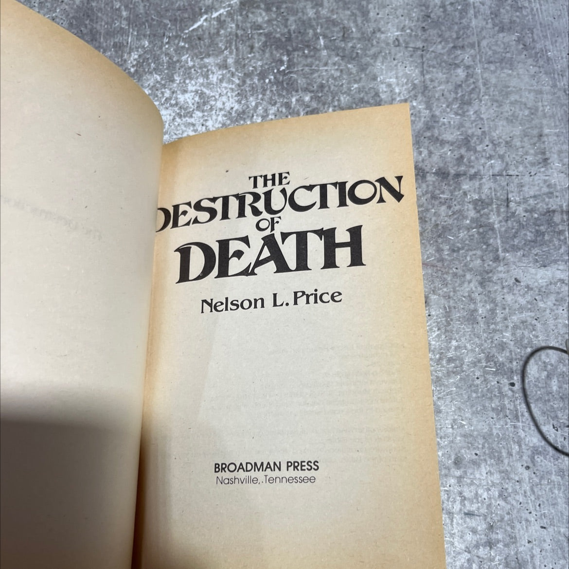 the destruction of death book, by nelson l. price, 1982 Hardcover image 2