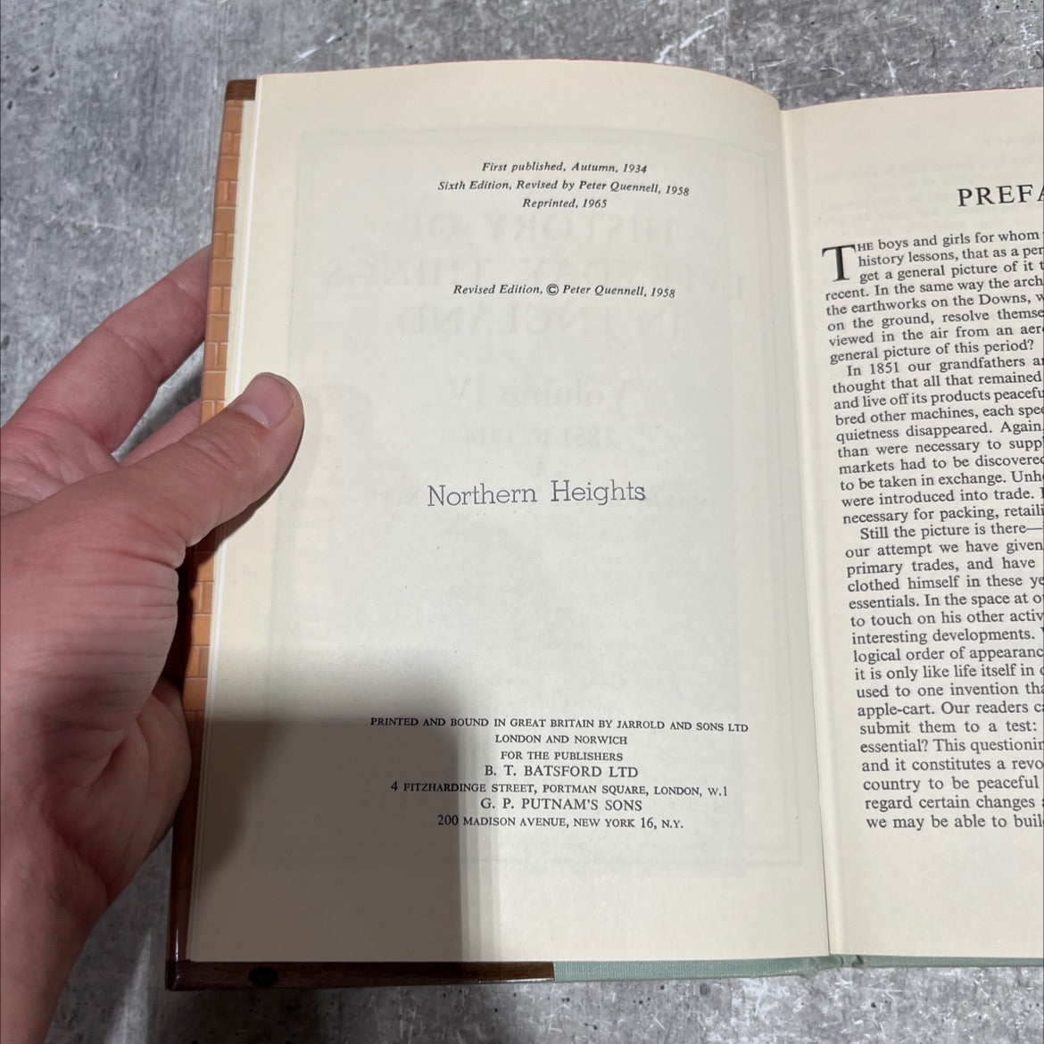 the details of merry the village fair book, by marjorie & c. h. b. quennell, 1958 Hardcover image 3