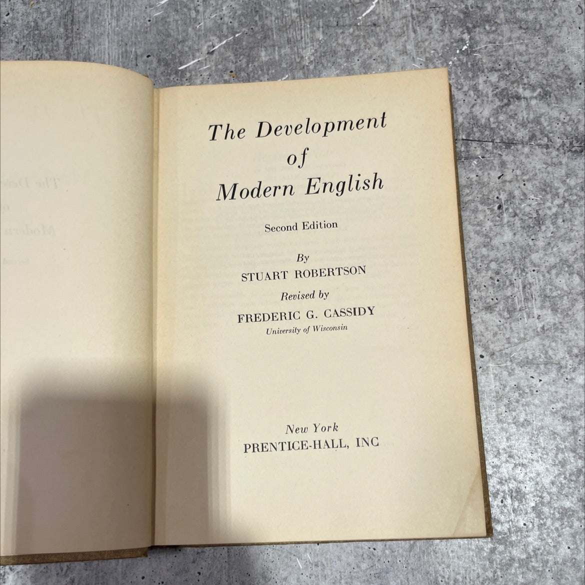 the development of modern english book, by stuart robertson, 1954 Hardcover image 2