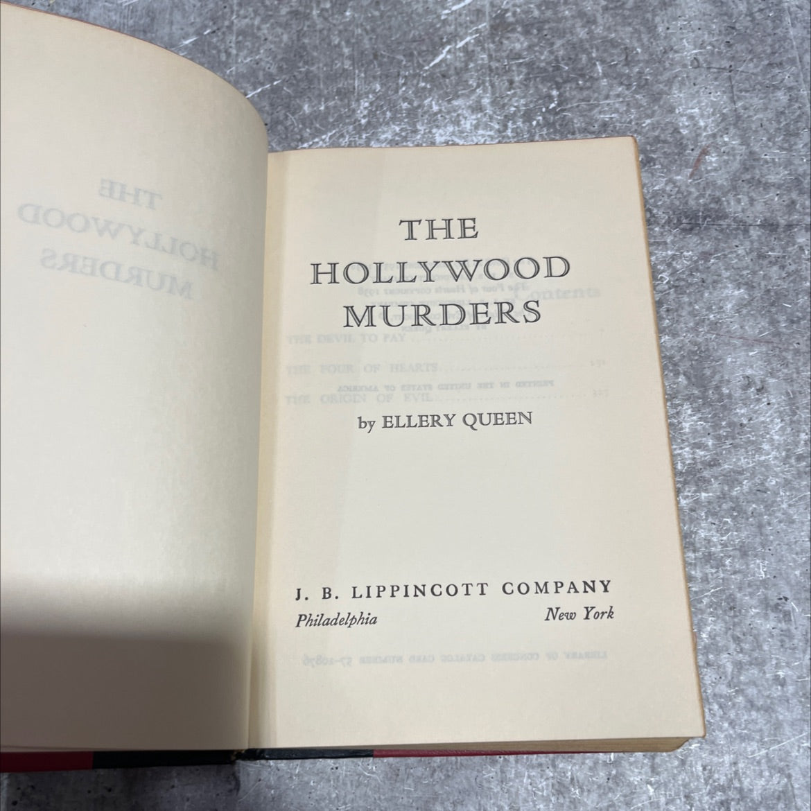 the devil to pay, the four of hearts, the origin of evil book, by ellery queen, 1951 Hardcover image 2