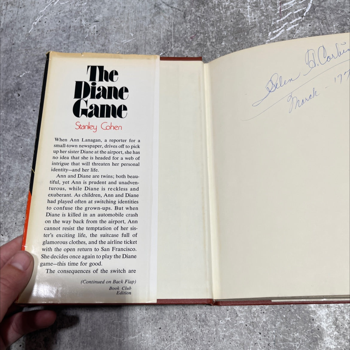 the diane game book, by stanley cohen, 1973 Hardcover image 4