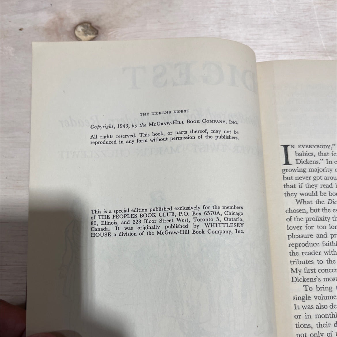 the dickens four great dickens masterpieces book, by charles dickens, 1943 Hardcover image 3