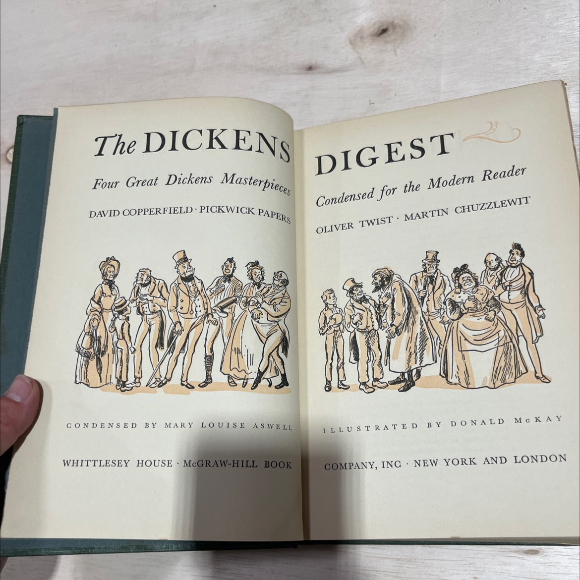 the dickens four great dickens masterpieces book, by charles dickens, 1943 Hardcover image 2