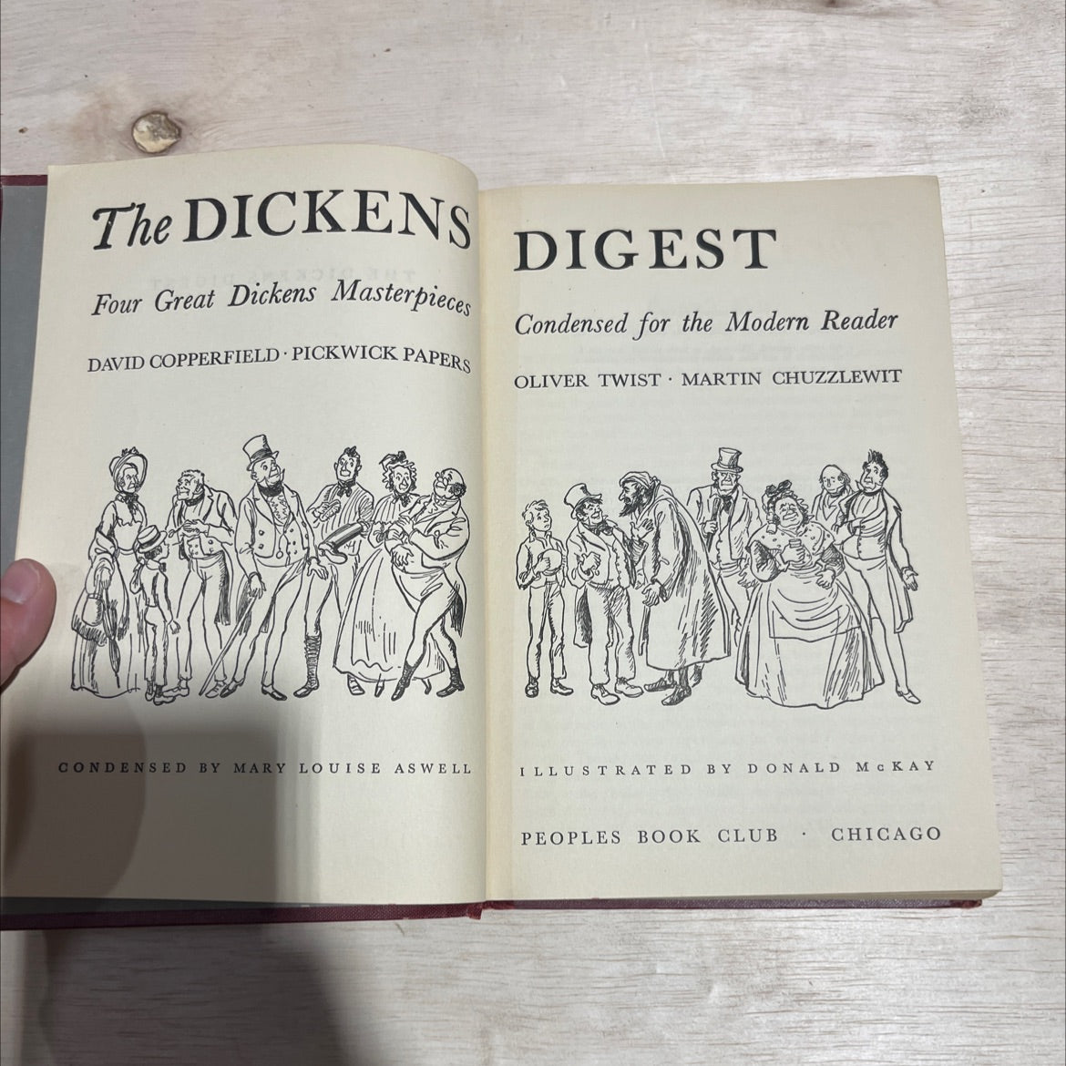 the dickens four great dickens masterpieces book, by charles dickens, 1943 Hardcover image 2