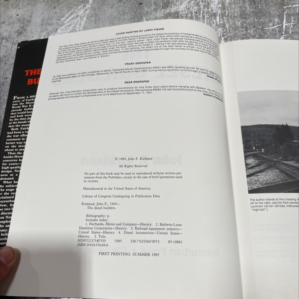 the diesel builders fairbanks-morse and lima-hamilton book, by john f. kirkland, 1985 Hardcover image 3