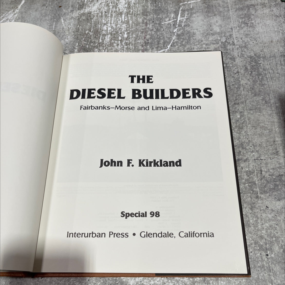 the diesel builders fairbanks-morse and lima-hamilton book, by john f. kirkland, 1985 Hardcover image 2
