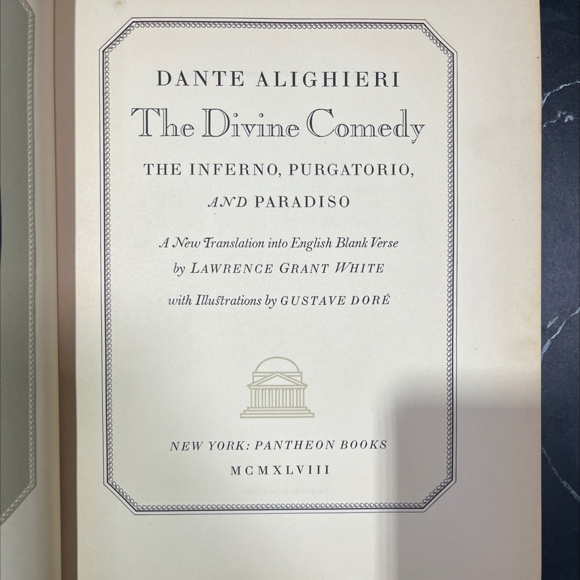 the divine comedy the inferno purgatorio and paradiso book, by dante alighieri, 1948 Hardcover image 2