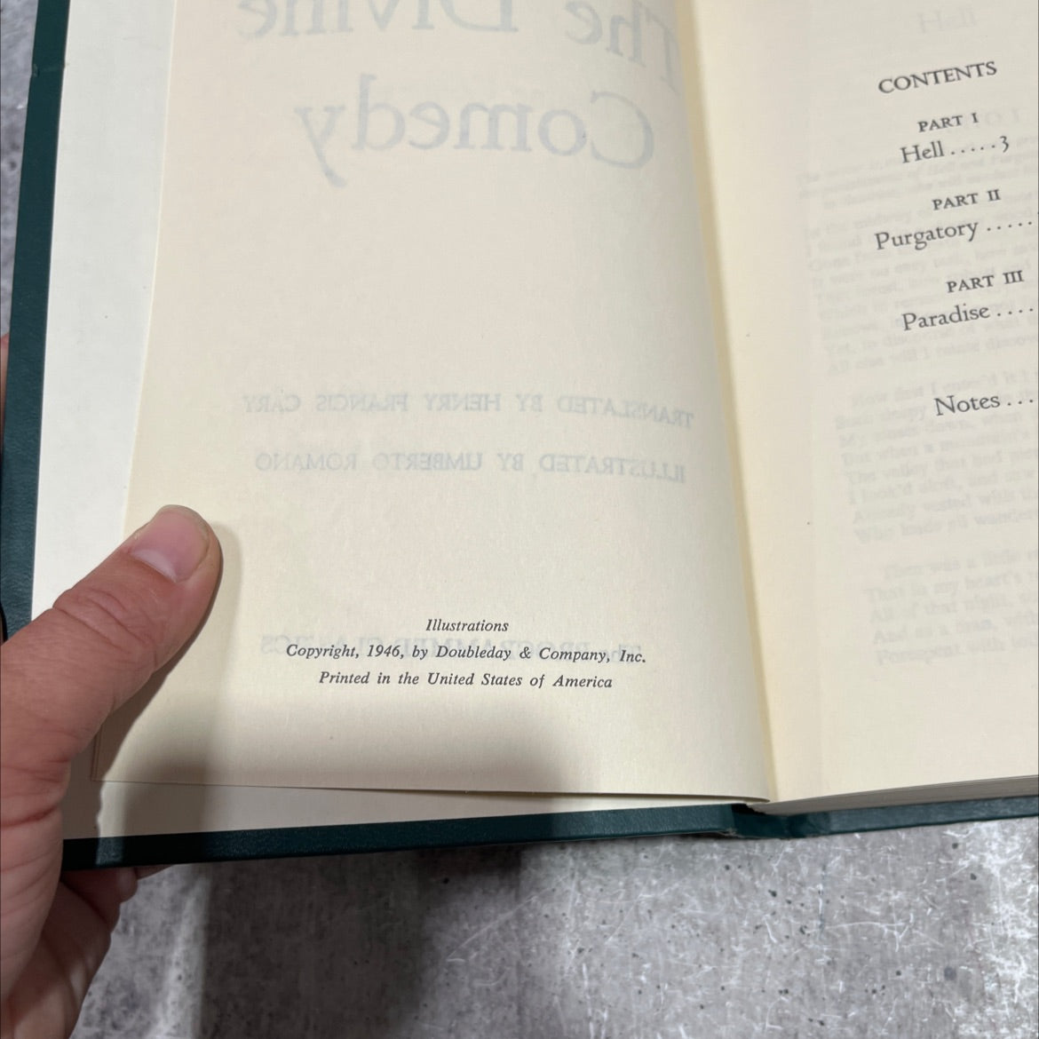 the divine fart comedy purgatory part ii book, by dante alighieri, 1946 Hardcover image 3
