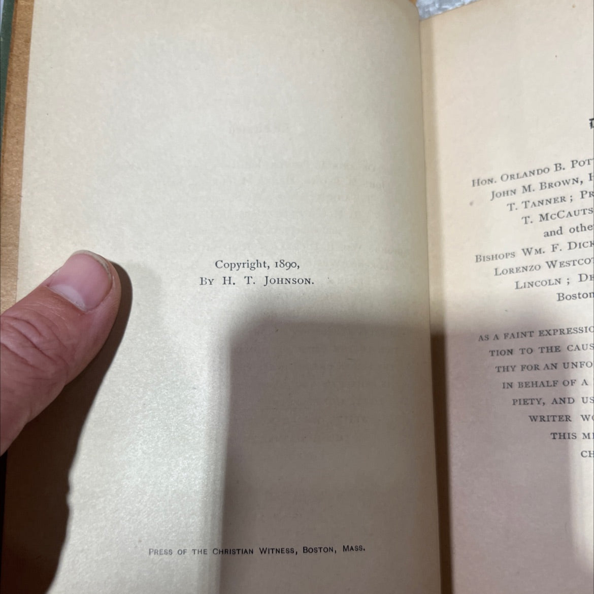 the divine logos: or, wonderful word of john book, by prof. h. t. johnson, 1890 Hardcover image 3