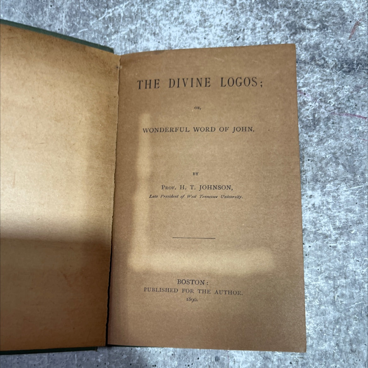 the divine logos: or, wonderful word of john book, by prof. h. t. johnson, 1890 Hardcover image 2