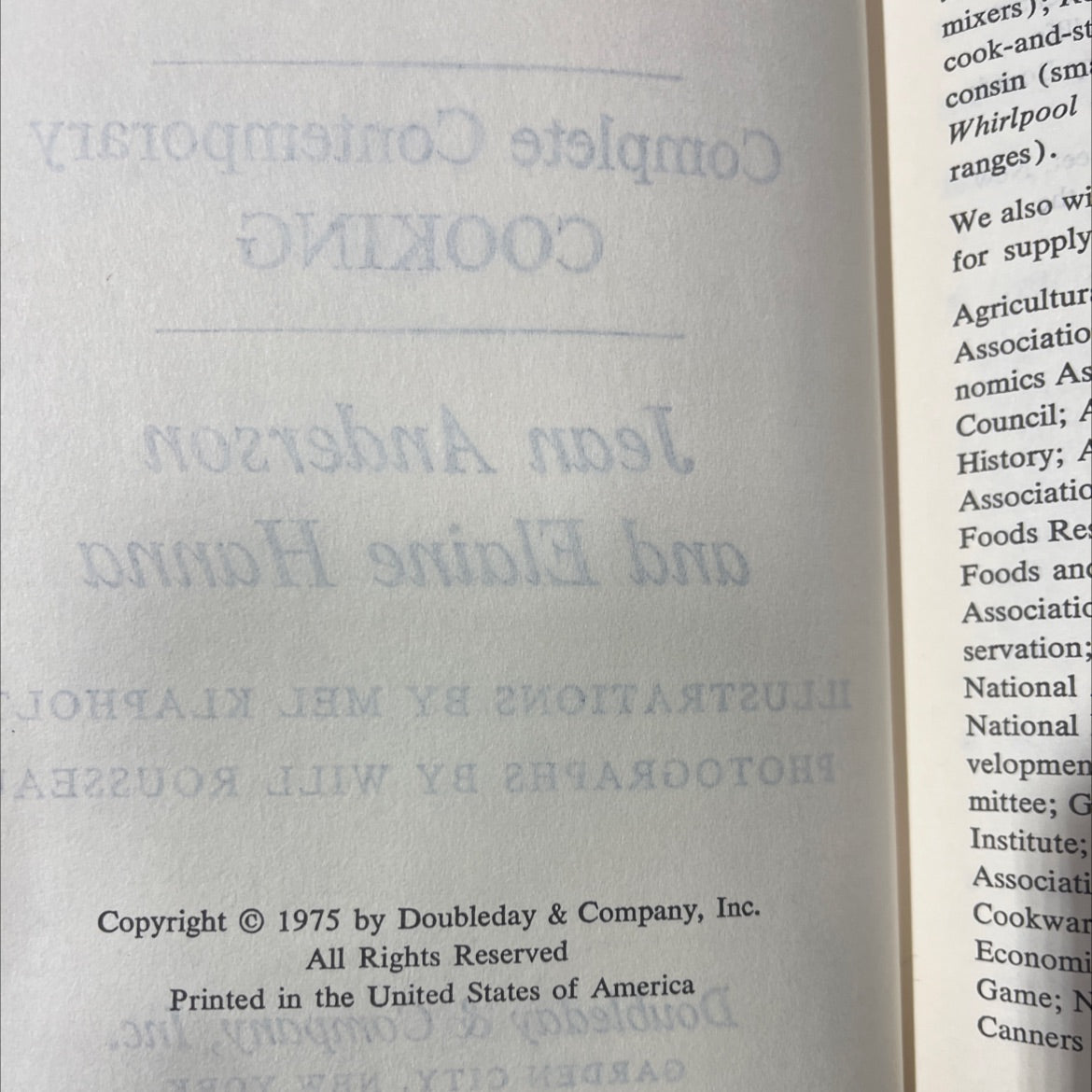 the doubleday cookbook volume 1 complete contemporary cooking book, by jean anderson and elaine hanna, 1975 Hardcover image 3