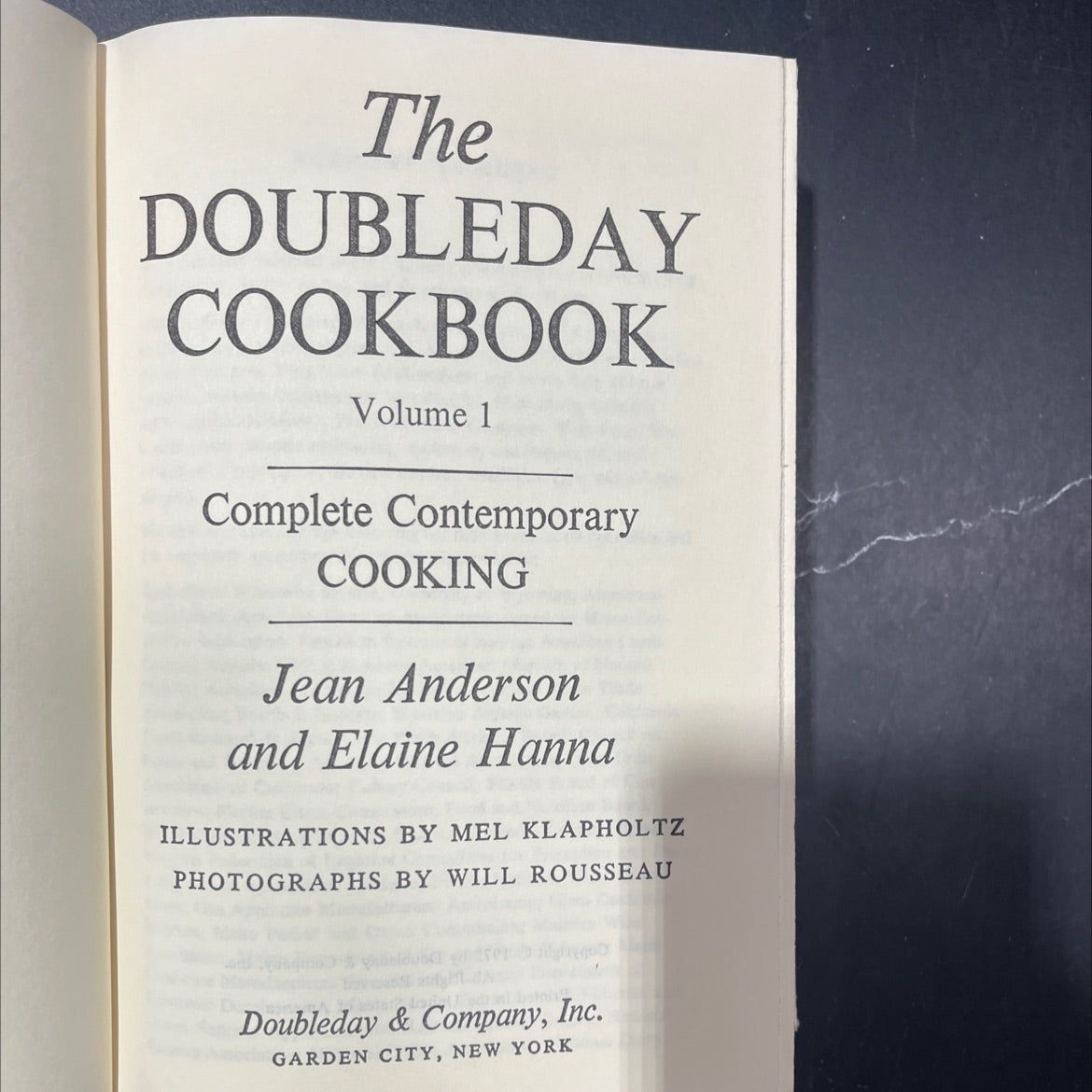 the doubleday cookbook volume 1 complete contemporary cooking book, by jean anderson and elaine hanna, 1975 Hardcover image 2