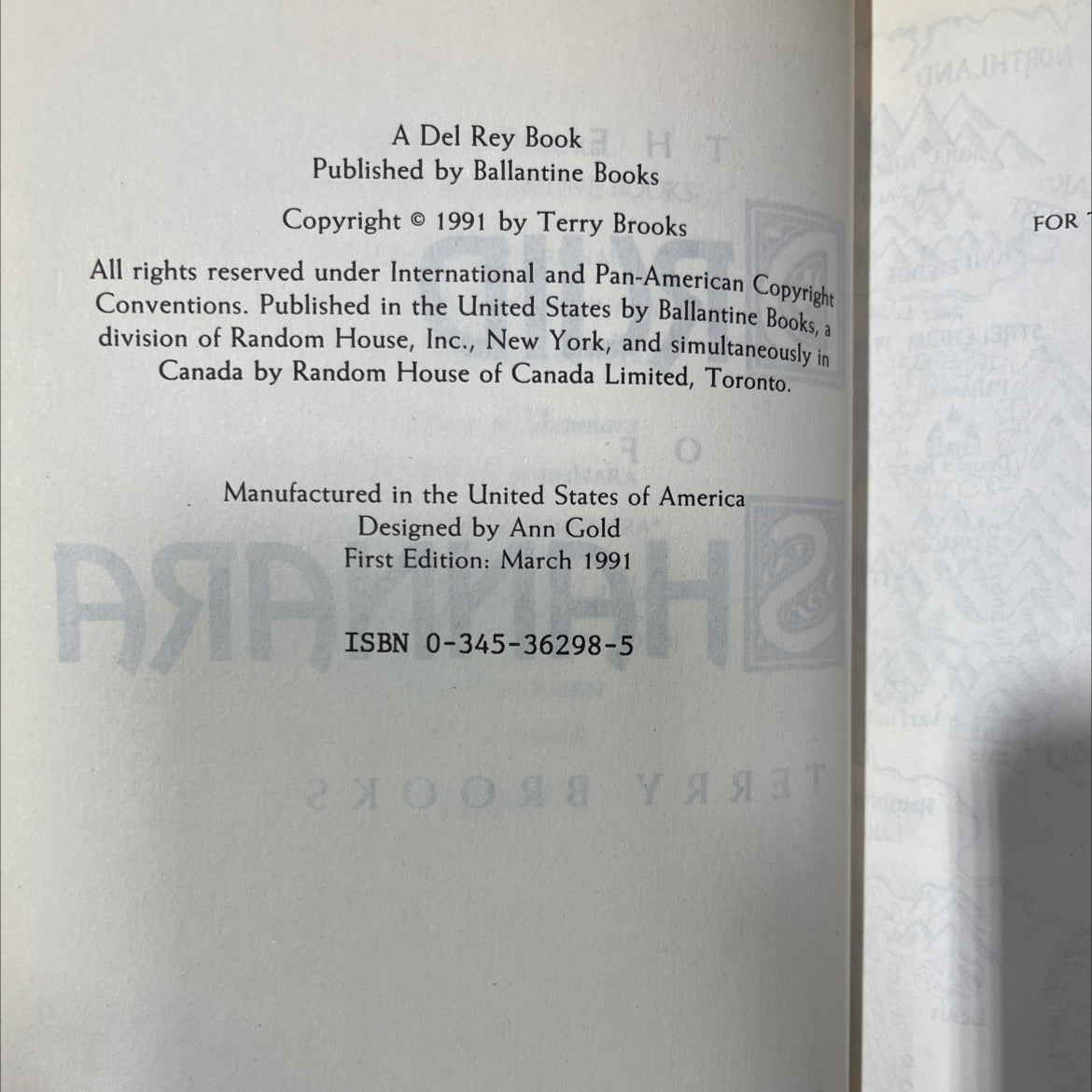 the druid of shannara book, by terry brooks, 1991 Hardcover image 3