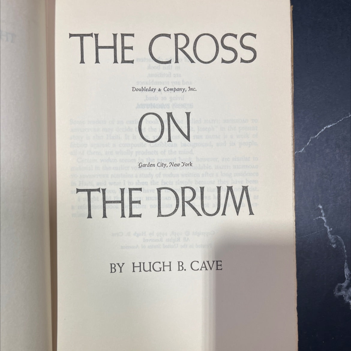 the drum book, by hugh b. cave, 1959 Hardcover image 2