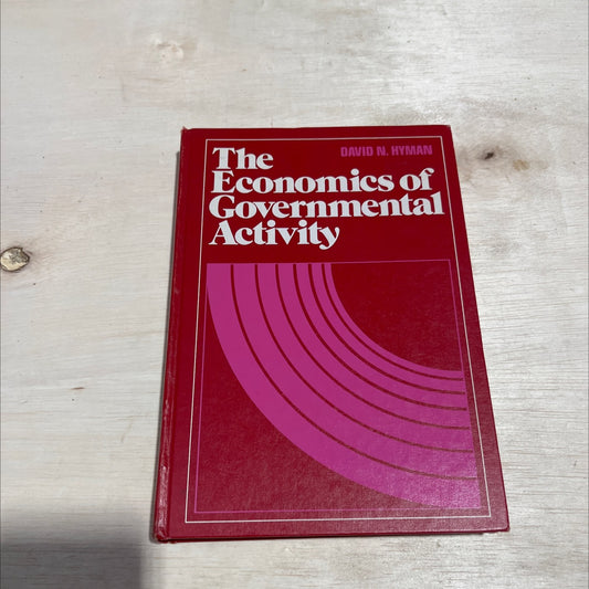 the economics of governmental activity book, by david n. hyman, 1973 Hardcover image 1