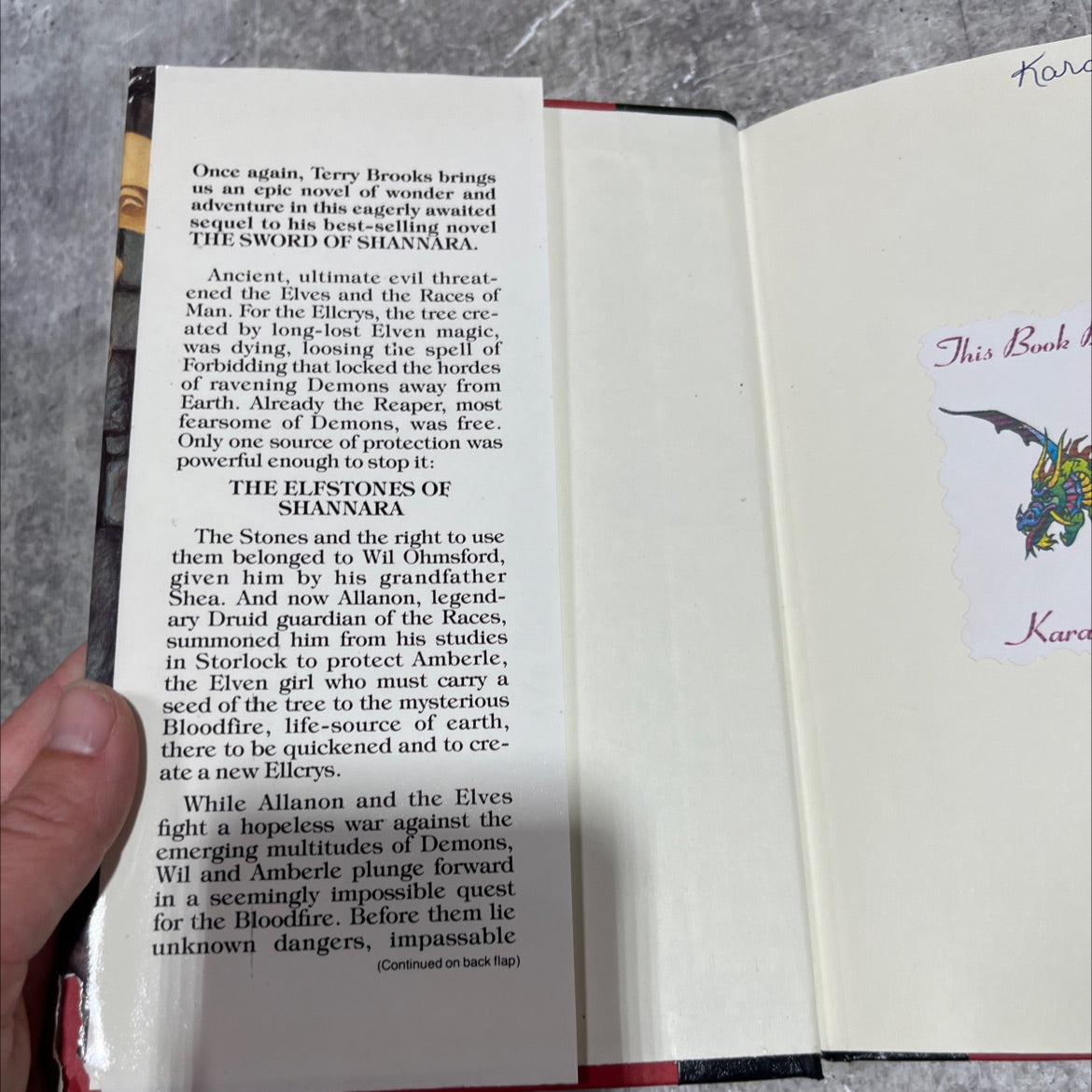 the elfstones shannara book, by terry brooks, 1982 Hardcover image 4