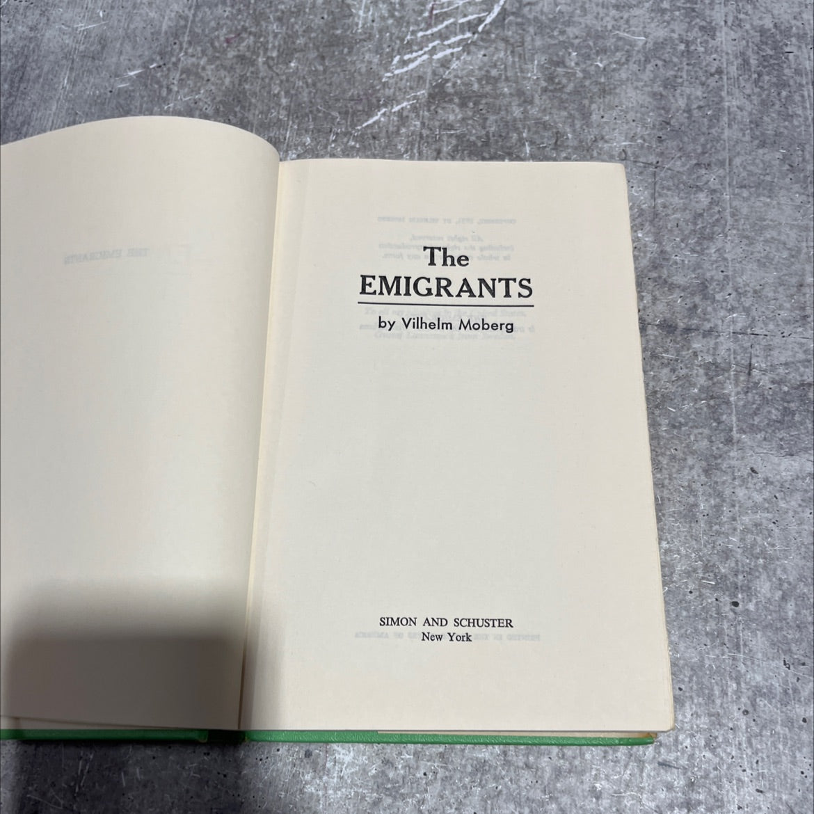 the emigrants book, by vilhelm moberg, 1951 Hardcover image 2