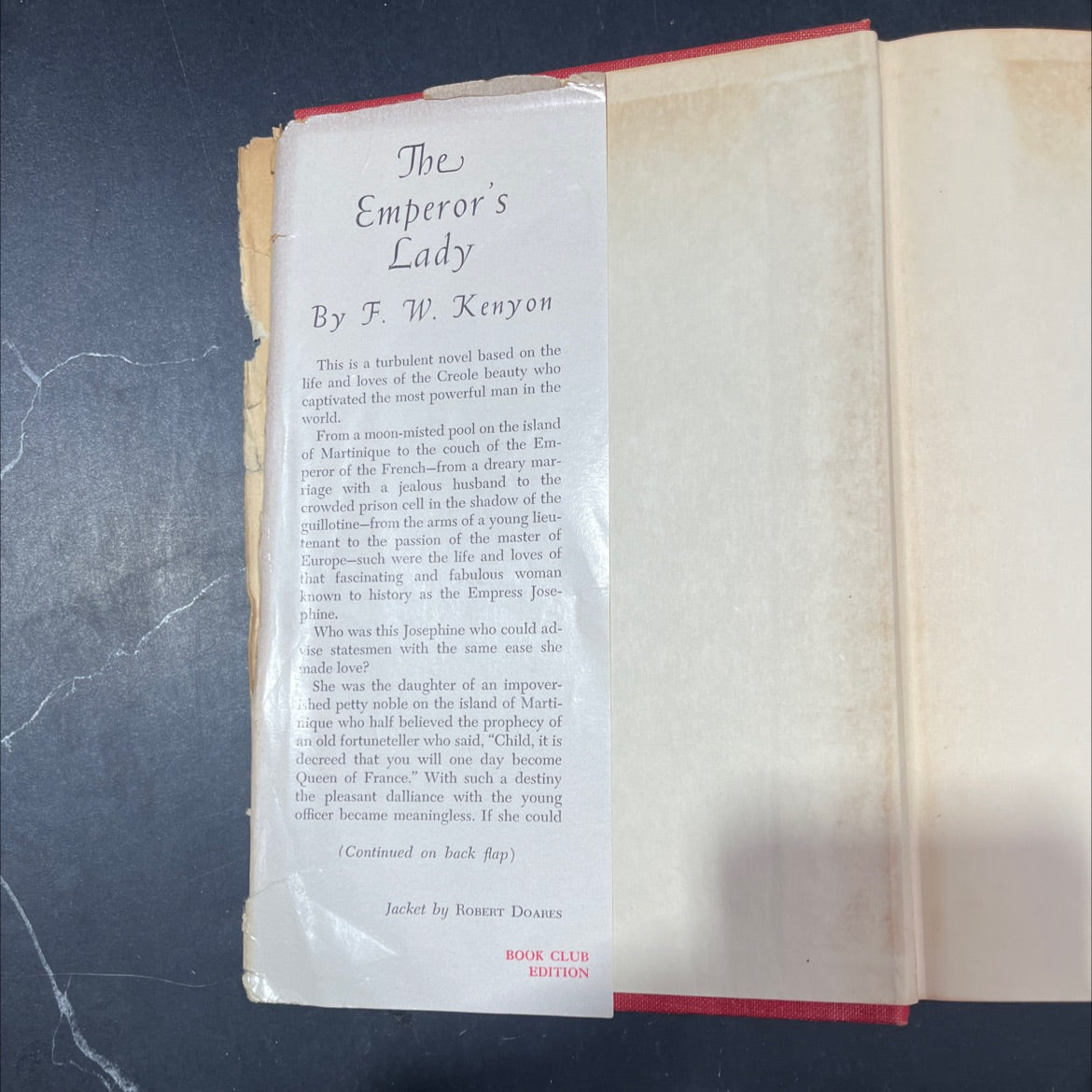 the emperor's lady book, by F. W. Kenyon, 1952 Hardcover image 4