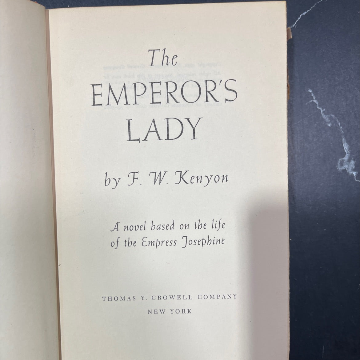 the emperor's lady book, by F. W. Kenyon, 1952 Hardcover image 2