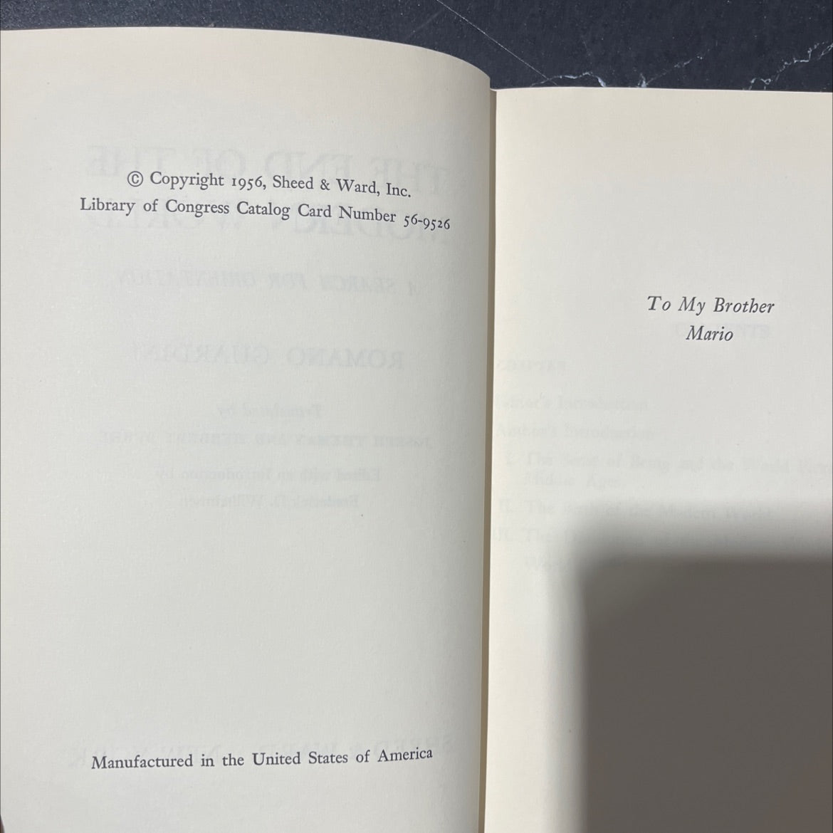 the end of the modern world a search for orientation book, by romano guardini, 1956 Hardcover image 3