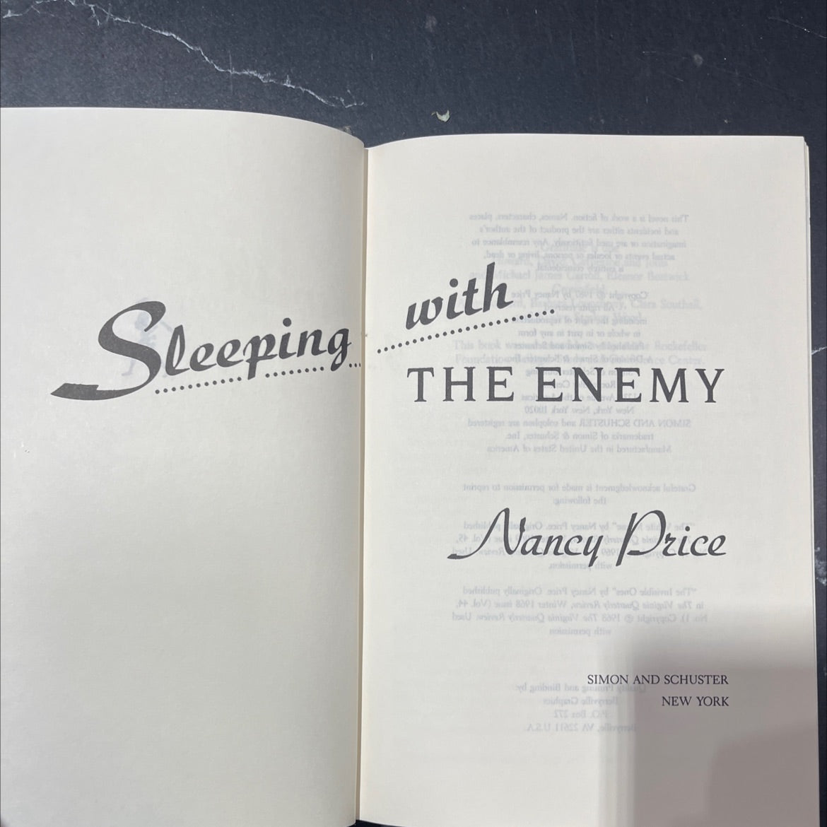 the enemy book, by Nancy Price, 1987 Hardcover image 2