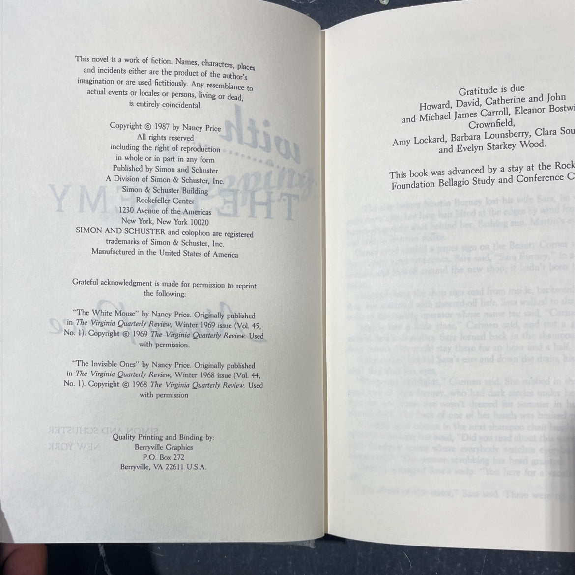the enemy book, by Nancy Price, 1987 Hardcover image 3