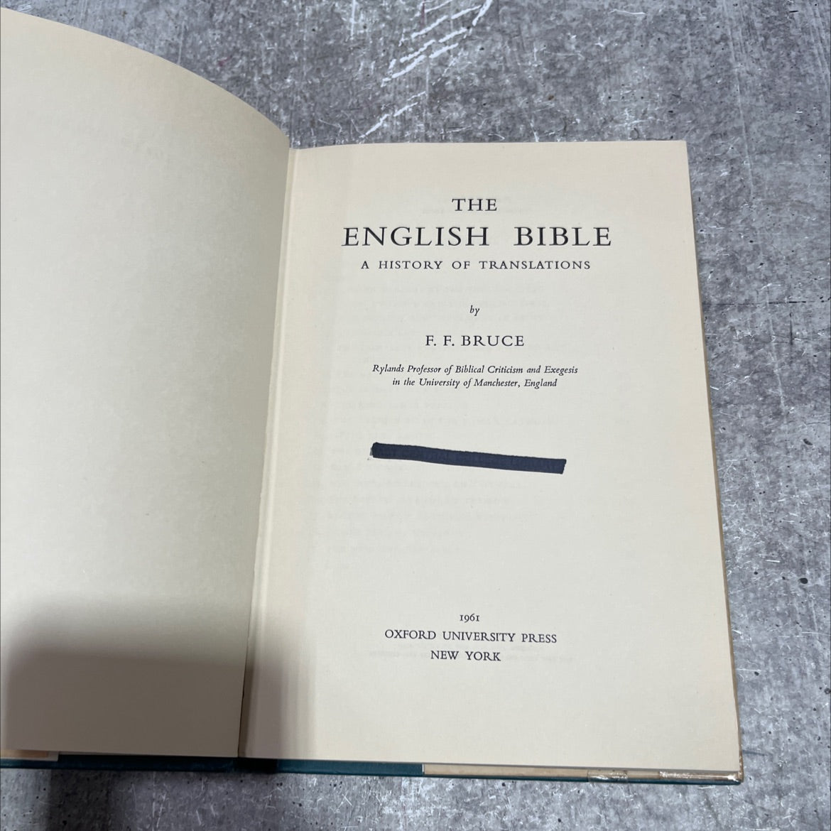 the english bible a history of translations book, by f. f. bruce, 1961 Hardcover image 2