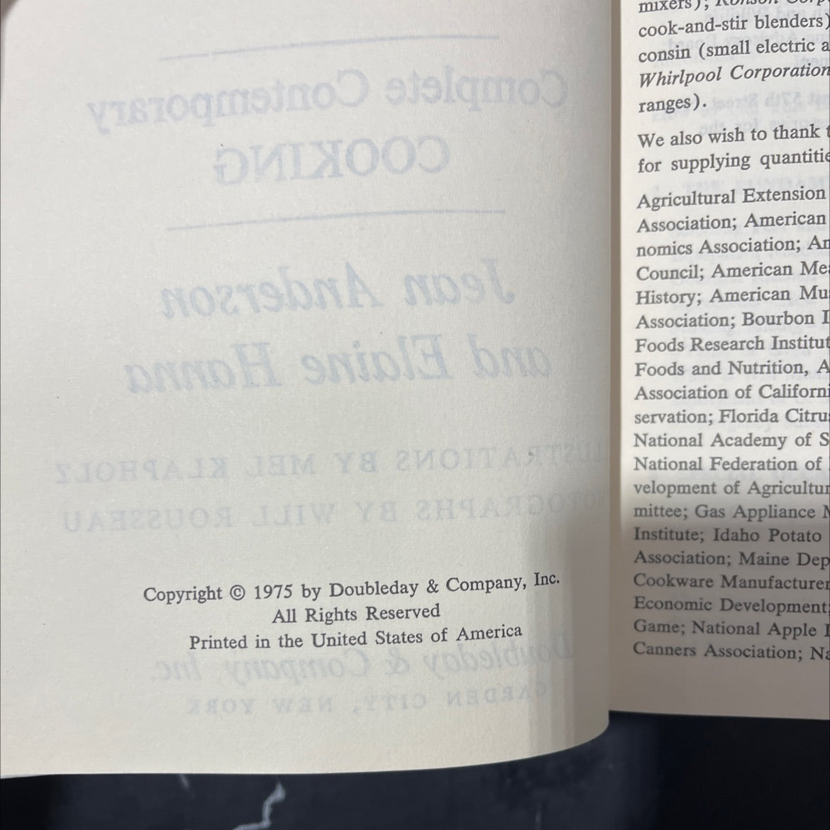 the ents doubleday cookbook book, by unknown, 1975 Hardcover image 3