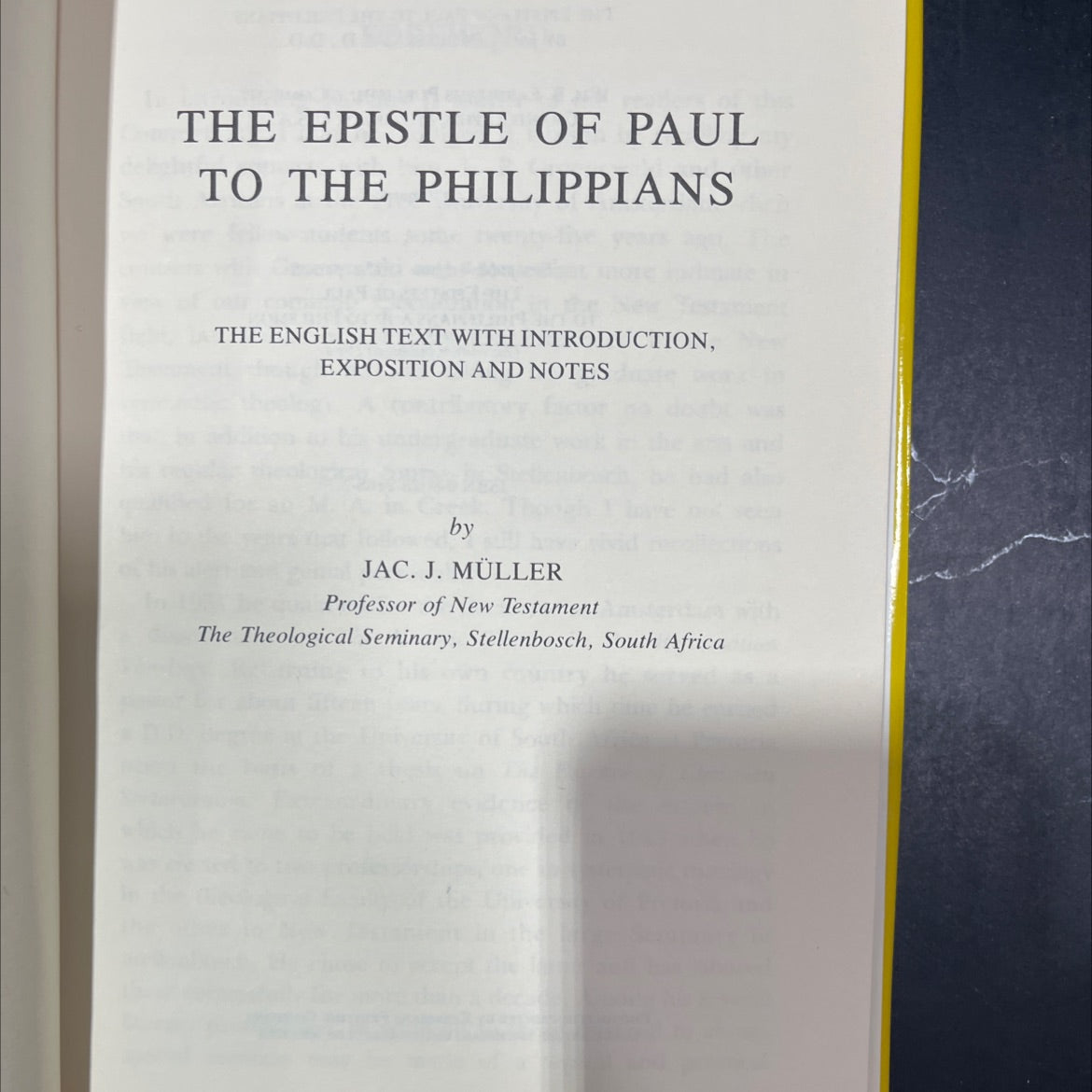 the epistle of paul to the philippians the english text with introduction exposition and notes book, by jac. j. müller, image 2