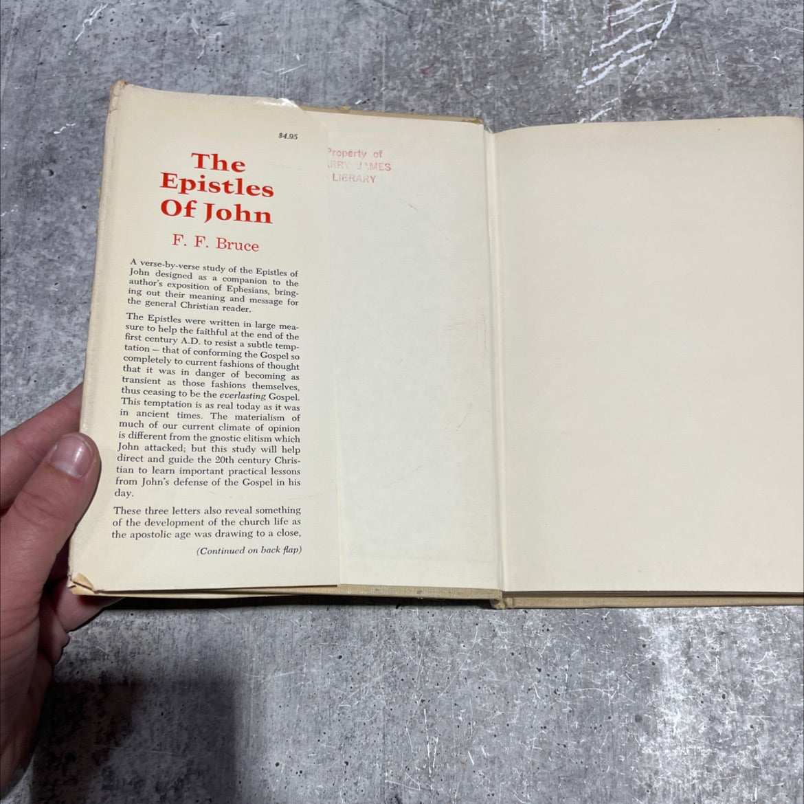 the epistles of john introduction, exposition and notes book, by F.F. Bruce, 1970 Hardcover image 4