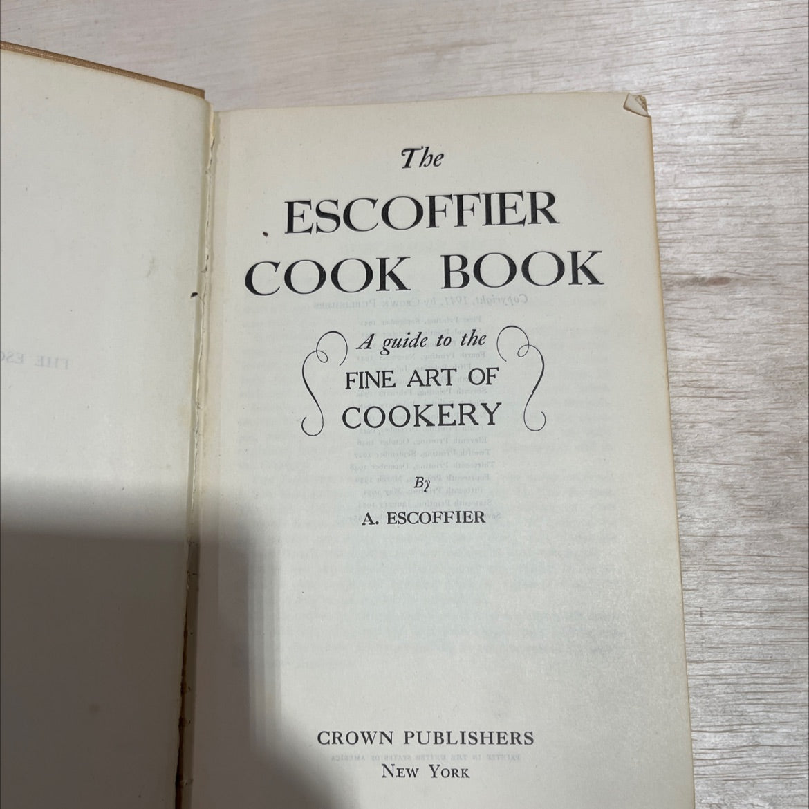 the escoffier cook book book, by a. escoffier, 1954 Hardcover image 2