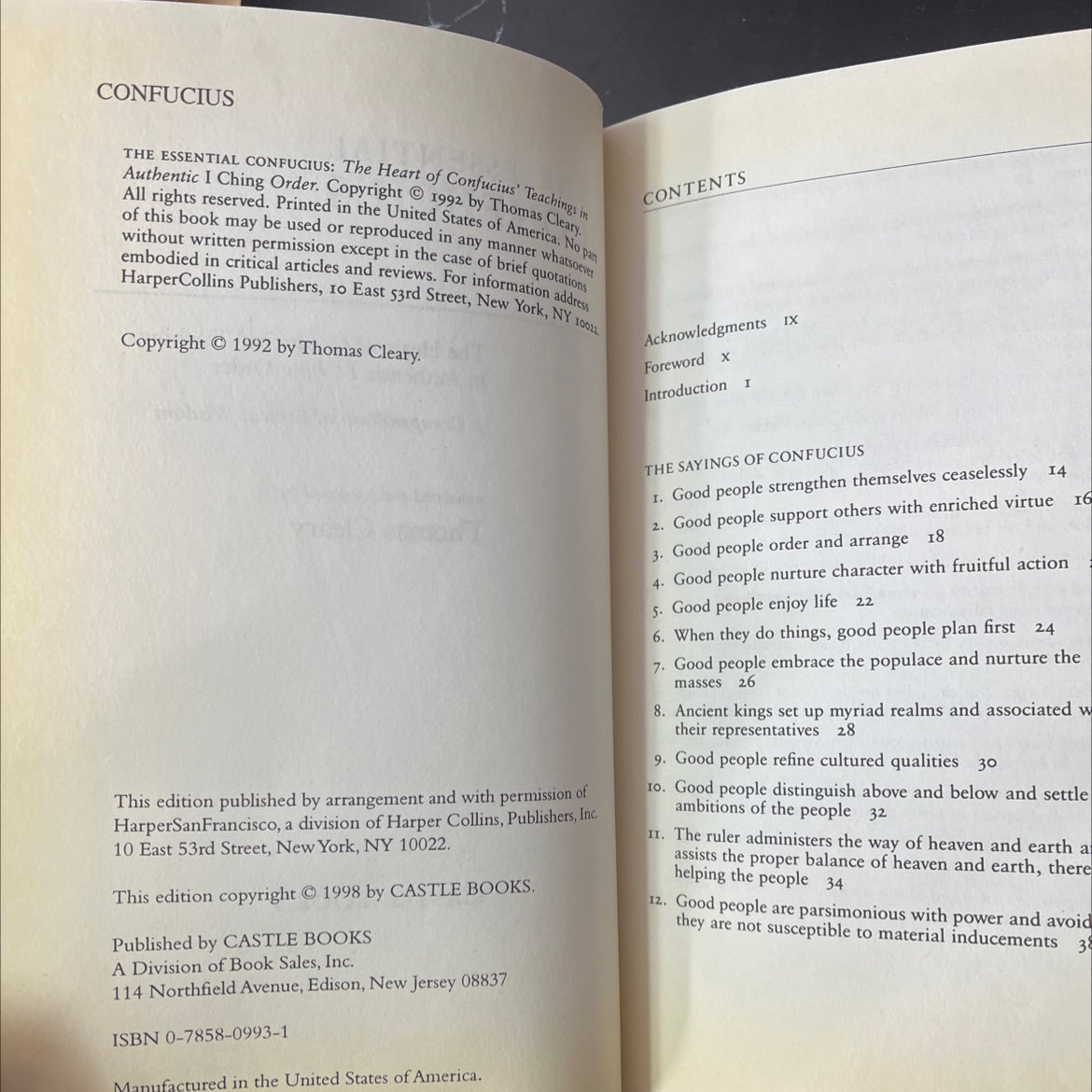 the essential confucius: the heart of confucius' teachings in authentic i ching order book, by thomas cleary, 1998 image 3