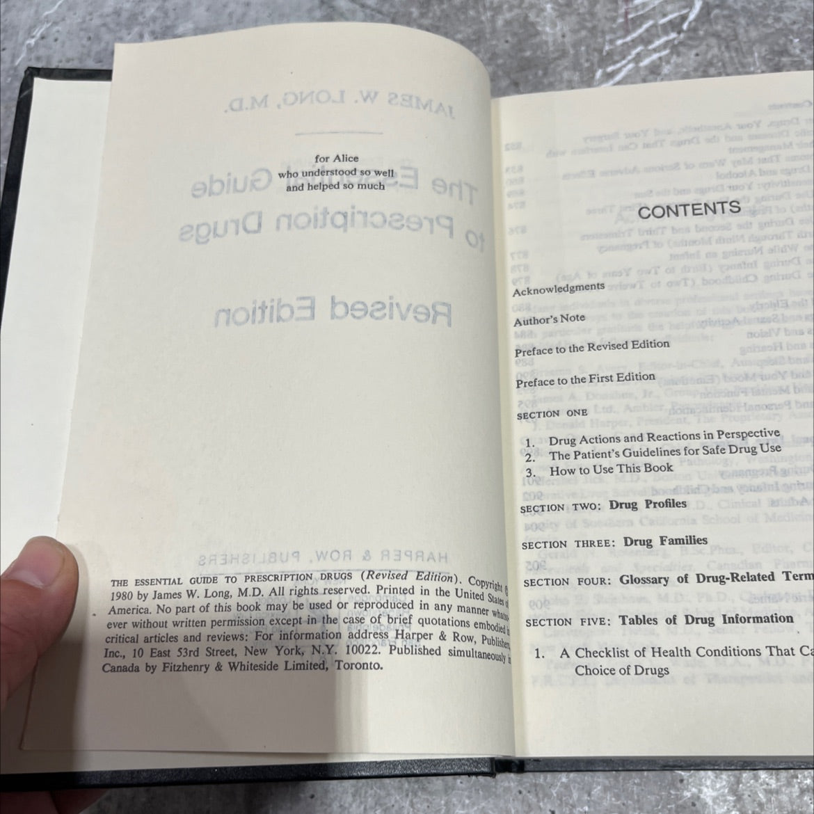 the essential guide to prescription drugs book, by james w. long, m.d., 1980 Hardcover image 3