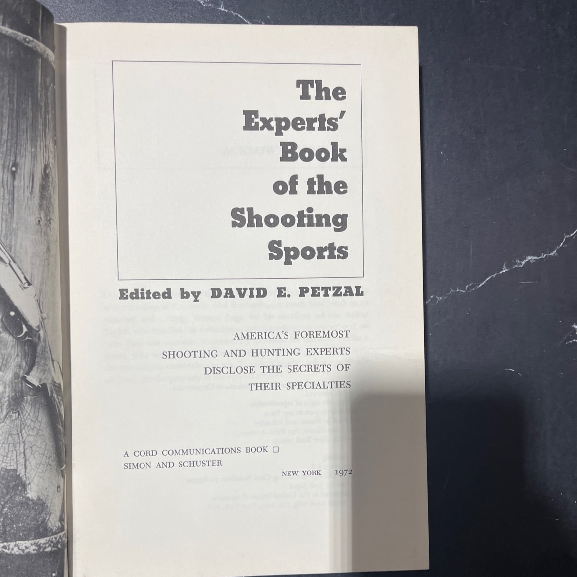 the experts' book of the shooting sports book, by david e. petzal, 1972 Hardcover image 2