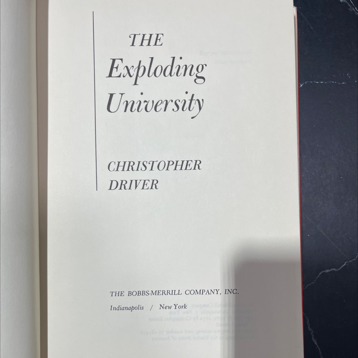 the exploding university book, by christopher driver, 1972 Hardcover image 2