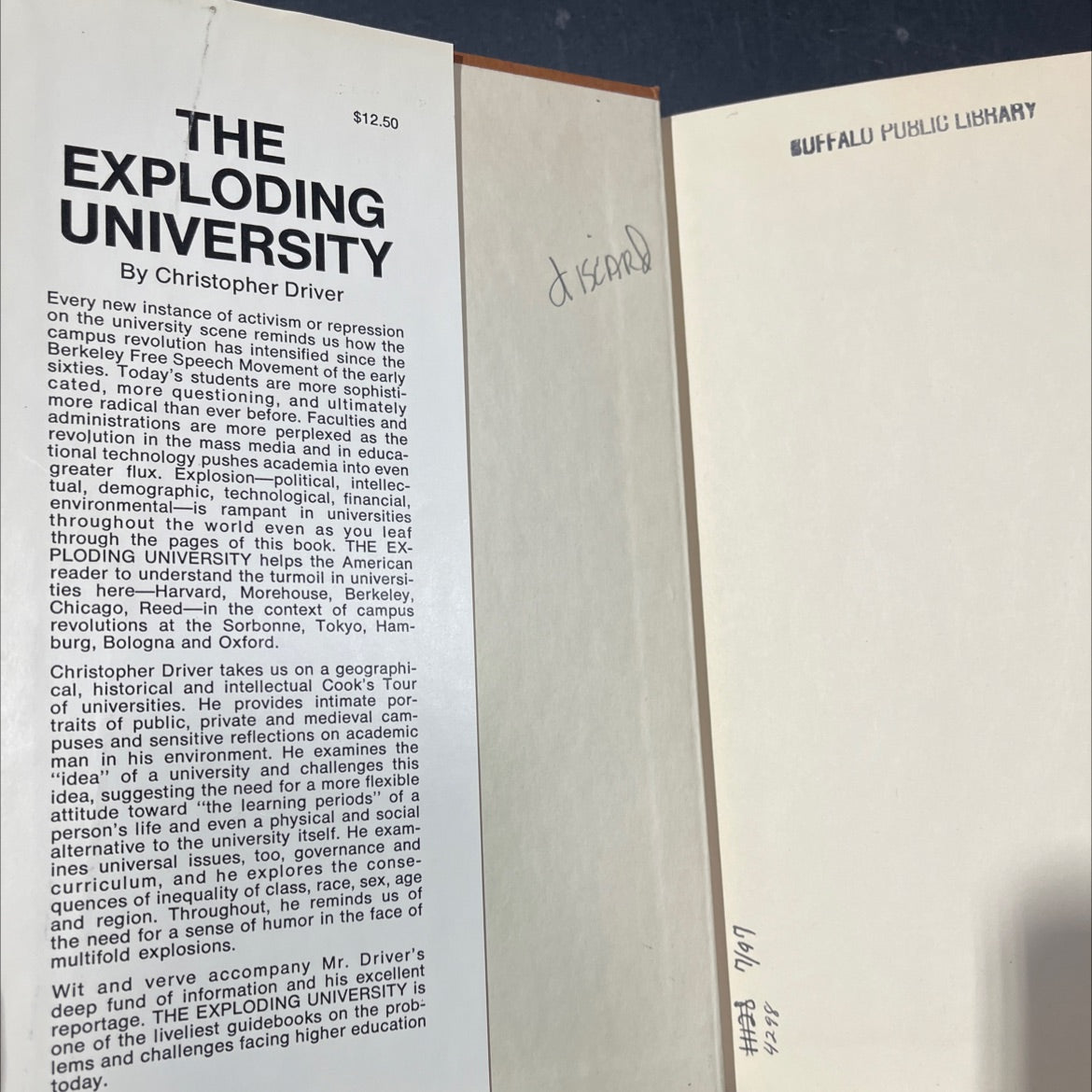 the exploding university book, by christopher driver, 1972 Hardcover image 4