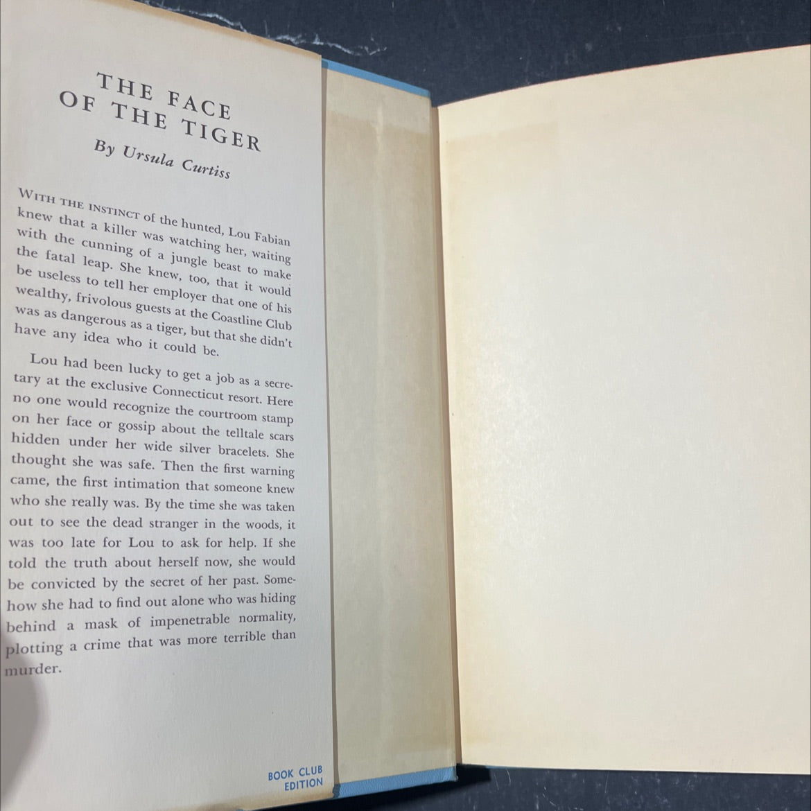 the face of the tiger book, by ursula curtiss, 1958 Hardcover image 4