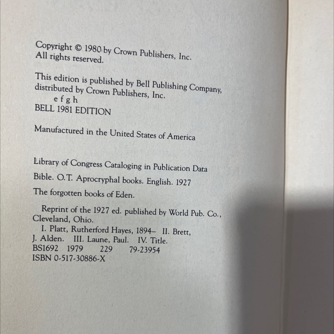 the fall of the children of seth book, by rutherford h. platt, jr., 1980 Hardcover image 3