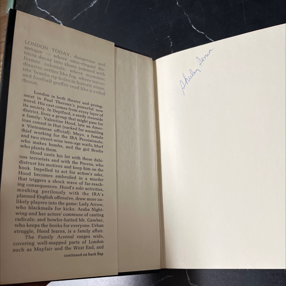the family arsenal book, by paul theroux, 1976 Hardcover image 4