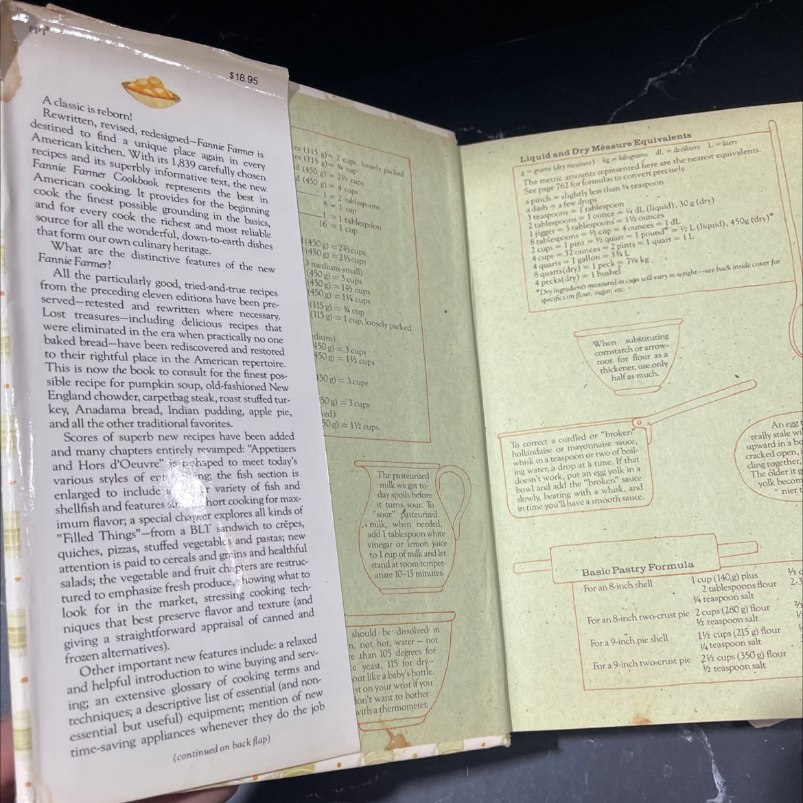 the fannie farmer cookbook book, by fannie merritt farmer, 1987 Hardcover image 4