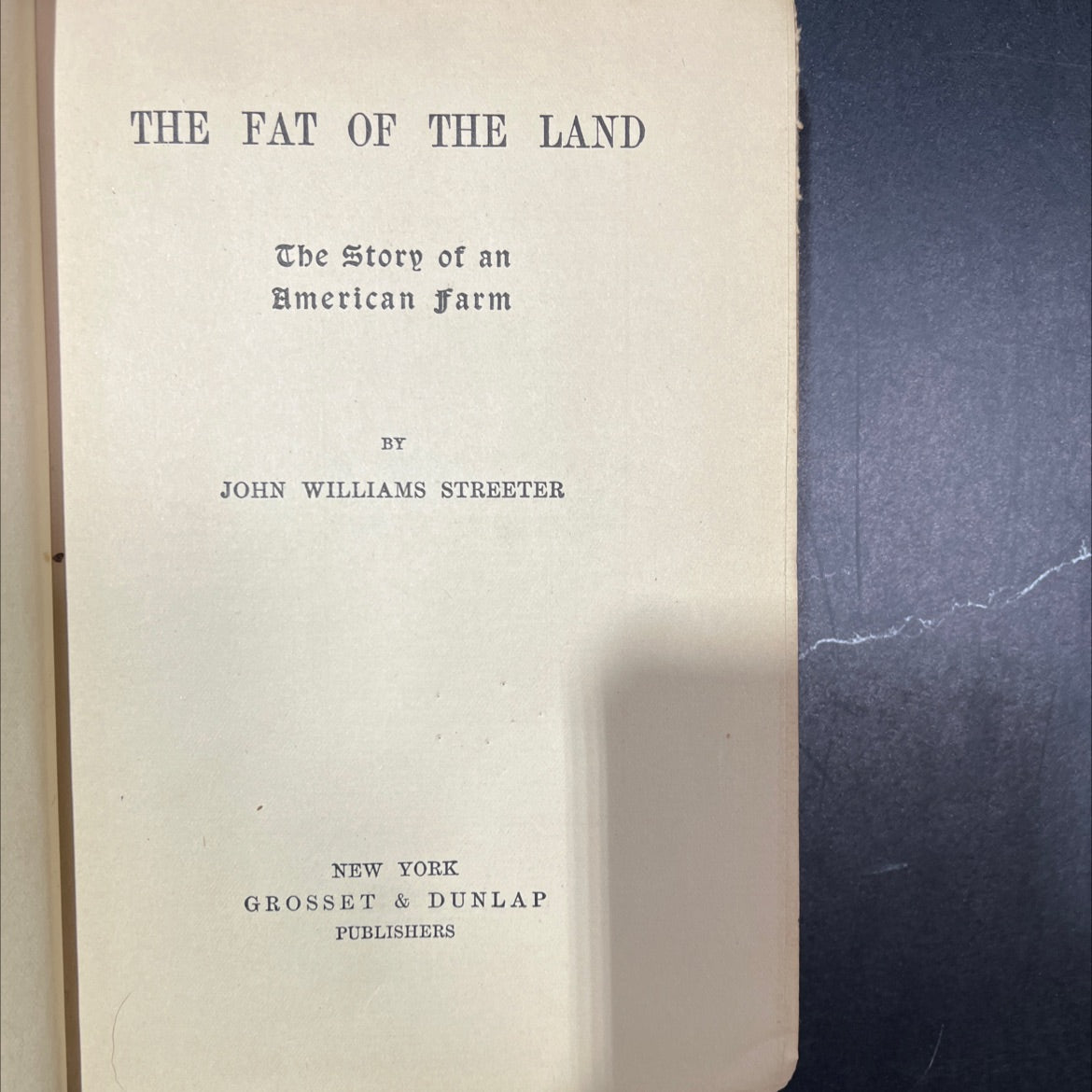 the fat of the land the story of an american farm book, by john williams streeter, 1904 Hardcover image 2