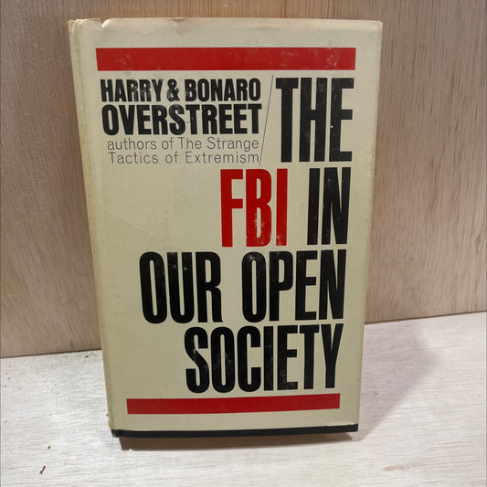 the fbi in our open society book, by sm harry and bonaro overstreet, 1969 Hardcover, Vintage image 1