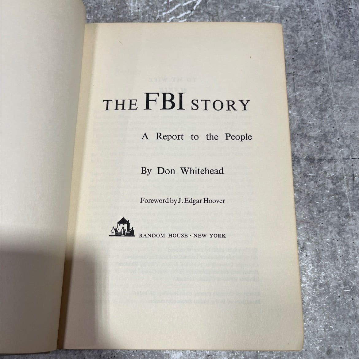 the fbi story a report to the people book, by don whitehead, 1956 Hardcover image 2