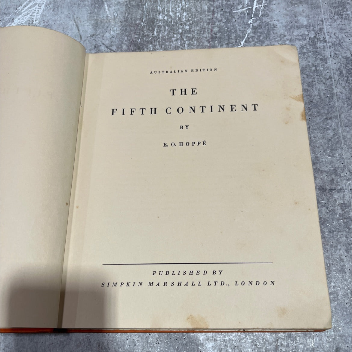 the fifth continent book, by e. o. hoppé, unknown Hardcover image 2